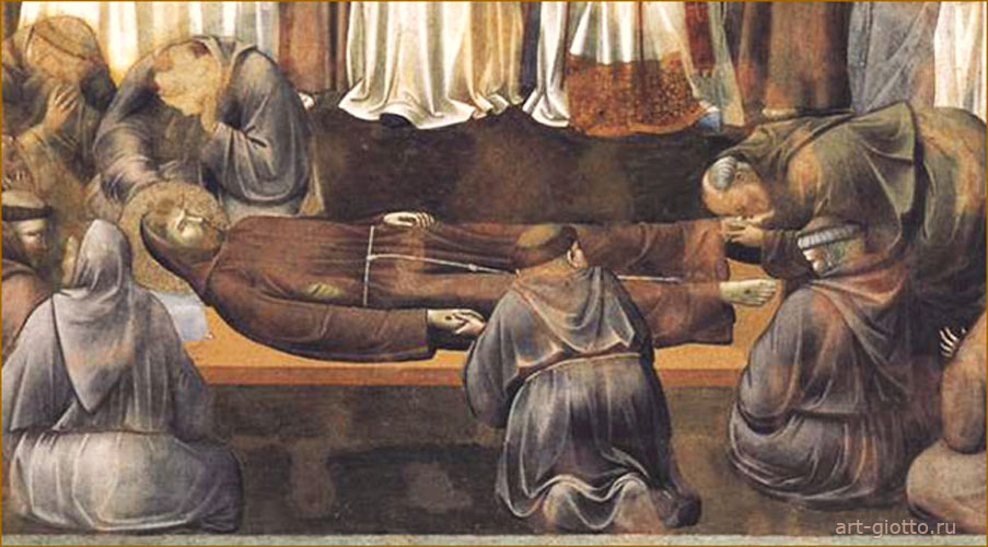 Смерть и вознесение Святого Франциска. Фрагмент